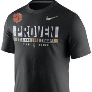 RARE Nike Clemson Tigers PROVEN National Champs shirt football jersey team top